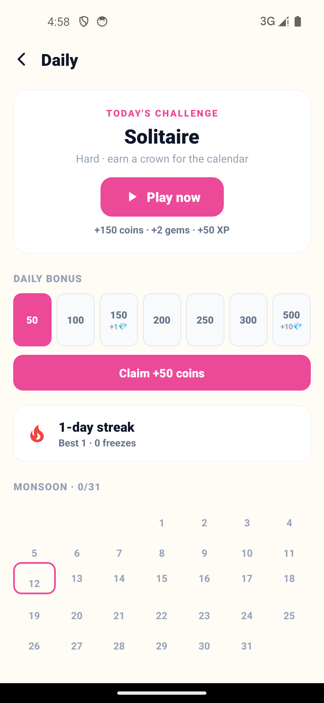 Daily challenge